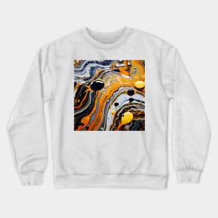 Abstract Fluid Marble Art Crewneck Sweatshirt